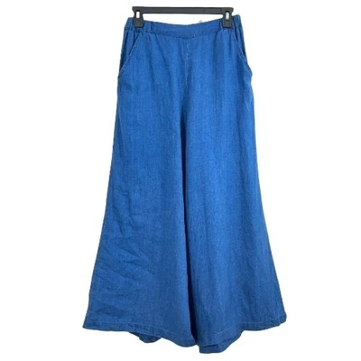 Pantalones CP Shades x Gorsuch de lino pierna ancha azul talla mediana pre-amados Foto 1 de 4