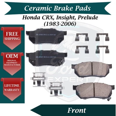 NUEVO OE Kit de pastillas de freno delanteras de cerámica para Honda CRX Insight Prelude 1983-2006 Foto 1 de 4