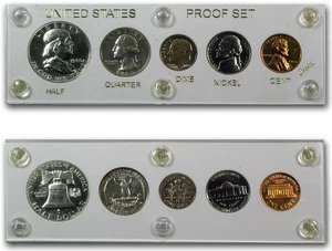 1960 U.S. Mint Proof Set W/Small Date-90% Silver-in Capital Holder- SHIPS FREE - Picture 1 of 1