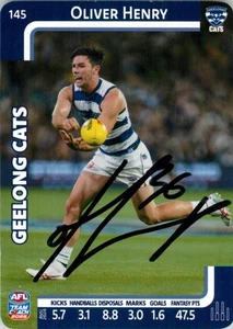 Signed 2025 Geelong Cats AFL TeamCoach Card - Oliver Henry - Picture 1 of 3