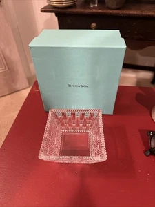 Tiffany & Co Crystal Weave Nut Bowl 4"×4"×2" - Picture 1 of 4