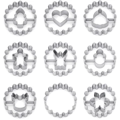 Plätzchen Ausstecher Set,9 Stück Keksausstecher Weihnachten,Mini Ausstechform... - Bild 1 von 4