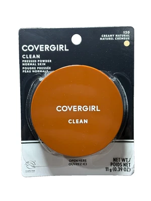 COVERGIRL Clean Pressed Powder 120 CREAMY NATURAL ORIGINAL TALC - NEW SEALED - Image 1 of 4