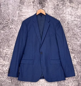 J Crew Ludlow Blazer 42L Mens Blue Italian Wool Flannel Suit Sport Jacket - Picture 1 of 11
