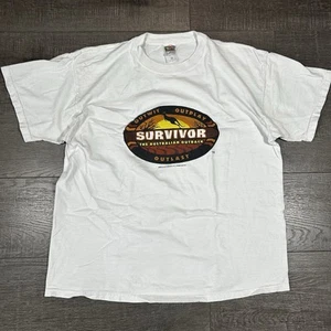Vintage Survivor Australian Outback T Shirt Mens Size XL 2000 Fruit Of The Loom - Picture 1 of 6
