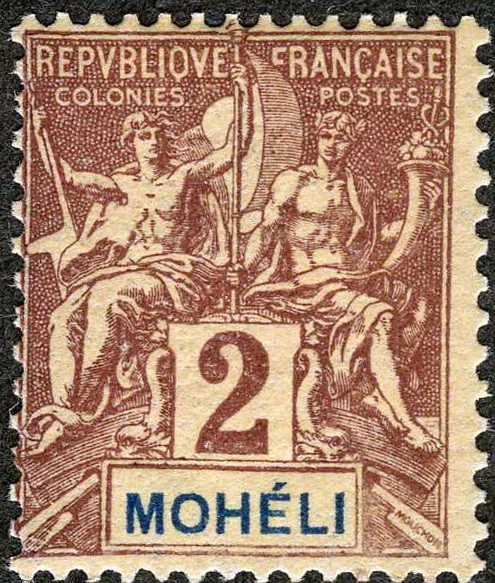 Moheli 1906 Navigation & Commerce MH (SC# 2) - Image 1 of 1