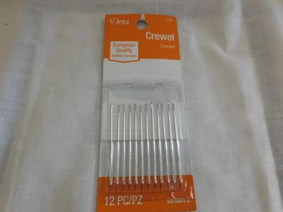 DRITZ -- Crewel Needles #11282 -- Nickel Plated -- 12 needles - Image 1 of 2