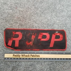 Parche de moto de nieve Rupp vintage chaqueta grande espalda envejecida hilos dañados - Imagen 1 de 2