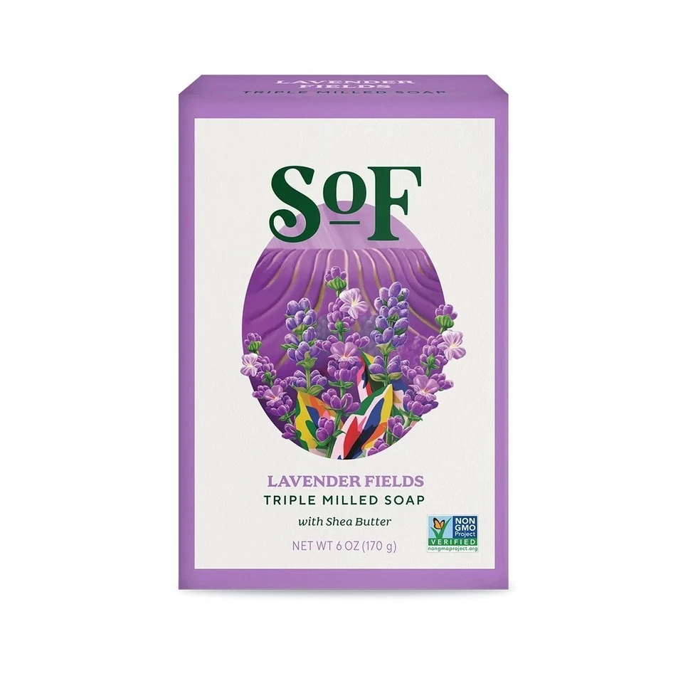 South of France Triple Milled Bar Soap Lavender Fields 1.7 oz Bar - Image 1 of 1
