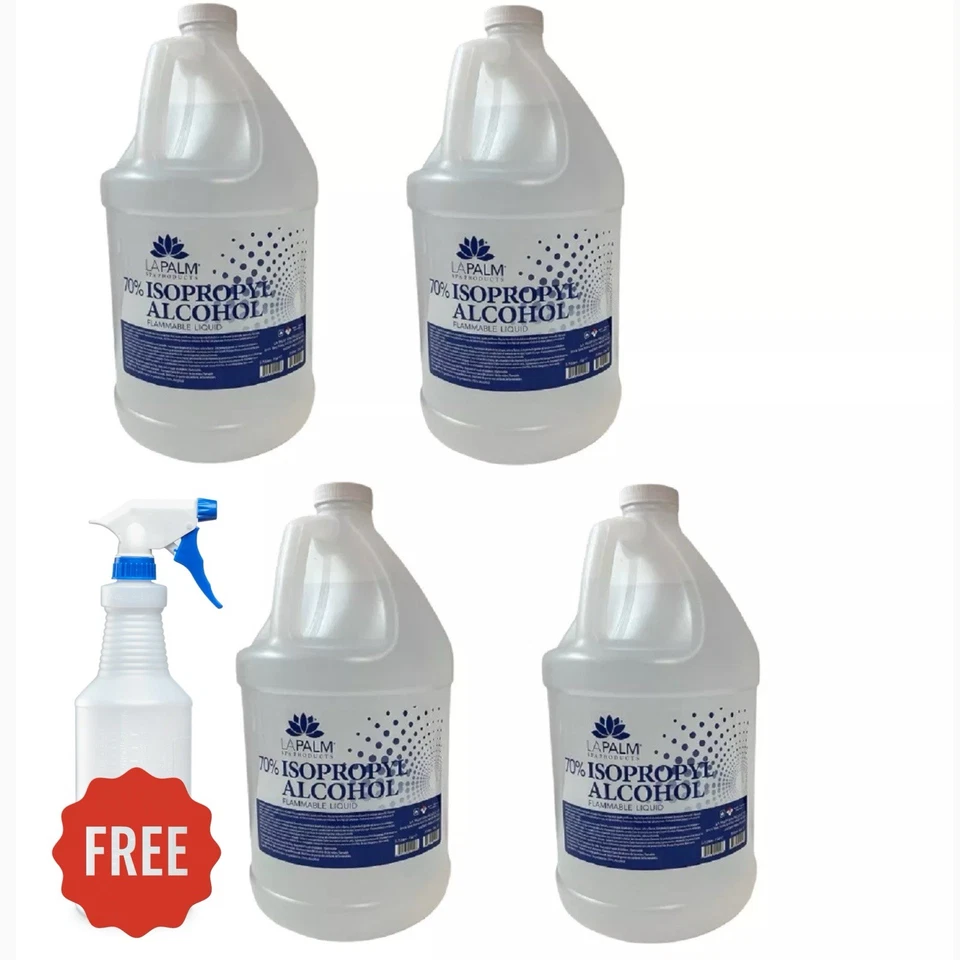 ALCOHOL ISOPROPÍLICO 70% 4 galones Hecho en EE. UU. Envío gratuito y rociador alcohol para frotar Foto 1 de 2