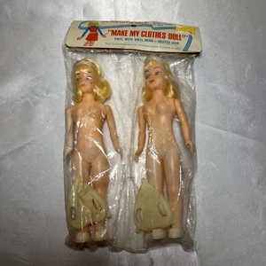 New Vintage Woolworth Woolco Dress Me Doll 8" Vinyl Dolls Blonde Hair - Picture 1 of 15