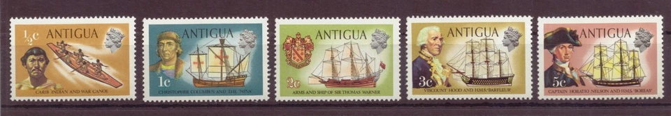 Antigua, Historical Boats & Ships & Captains, MNH, 1970 - Image 1 of 1