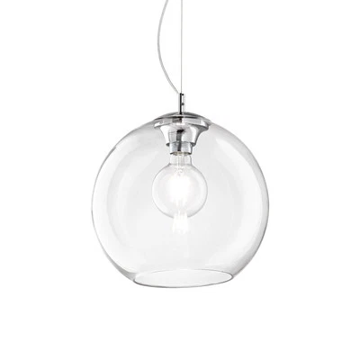 Sospensione Moderna Nemo Metallo Trasparente 1 Luce E27 D40Cm - Immagine 1 di 3