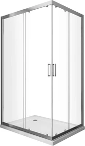 Box Doccia Rettangolare Angolare Scorrevole Vetro 6 Mm Easy-Clean H.190 (80X110) - Foto 1 di 12