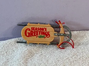 Christmas ornament hallmark nostalgic sled season's greetings on it AA239 - Picture 1 of 4