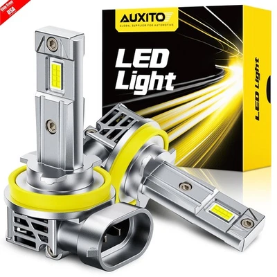 AUXITO H11 H8 H9 LED Headlight Bulbs Kit Low Beam Light Bright 6500K White M6S - Image 1 of 4