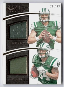 2015 Panini Immaculate Dual Jerseys Bryce Petty, Devin Smith #IDJ-NYJ /99 JETS - Picture 1 of 2