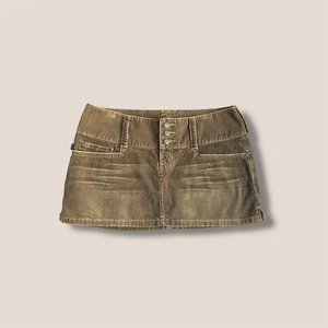 🍒👢 Minifalda Pana Marrón Abercrombie and Fitch Años 2000 Vintage Talla 2 Pequeña - Imagen 1 de 8
