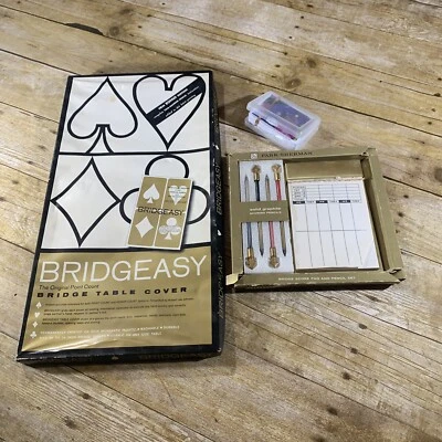 Park Sherman Vtg Lot Bridge Score Pad Pencil Set Bridgeasy Table Cover Cards 60s - Image 1 of 4