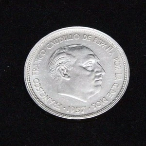 España 25 Pesetas 1957 (58) Francisco Franco KM# 787 - Imagen 1 de 3