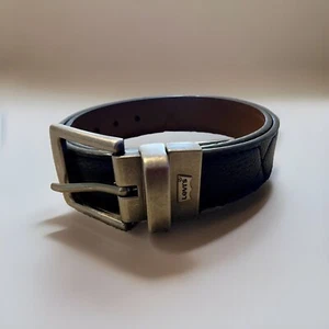 Levi's Belt Boy's Black Medium 26-28 Silver Belt Metal Buckel 12LV020045 - Picture 1 of 7