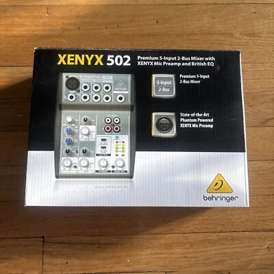Behringer Xenyx 502 Premium 5-Input 2-Bus Mixer BRAND NEW IN BOX - Image 1 of 4