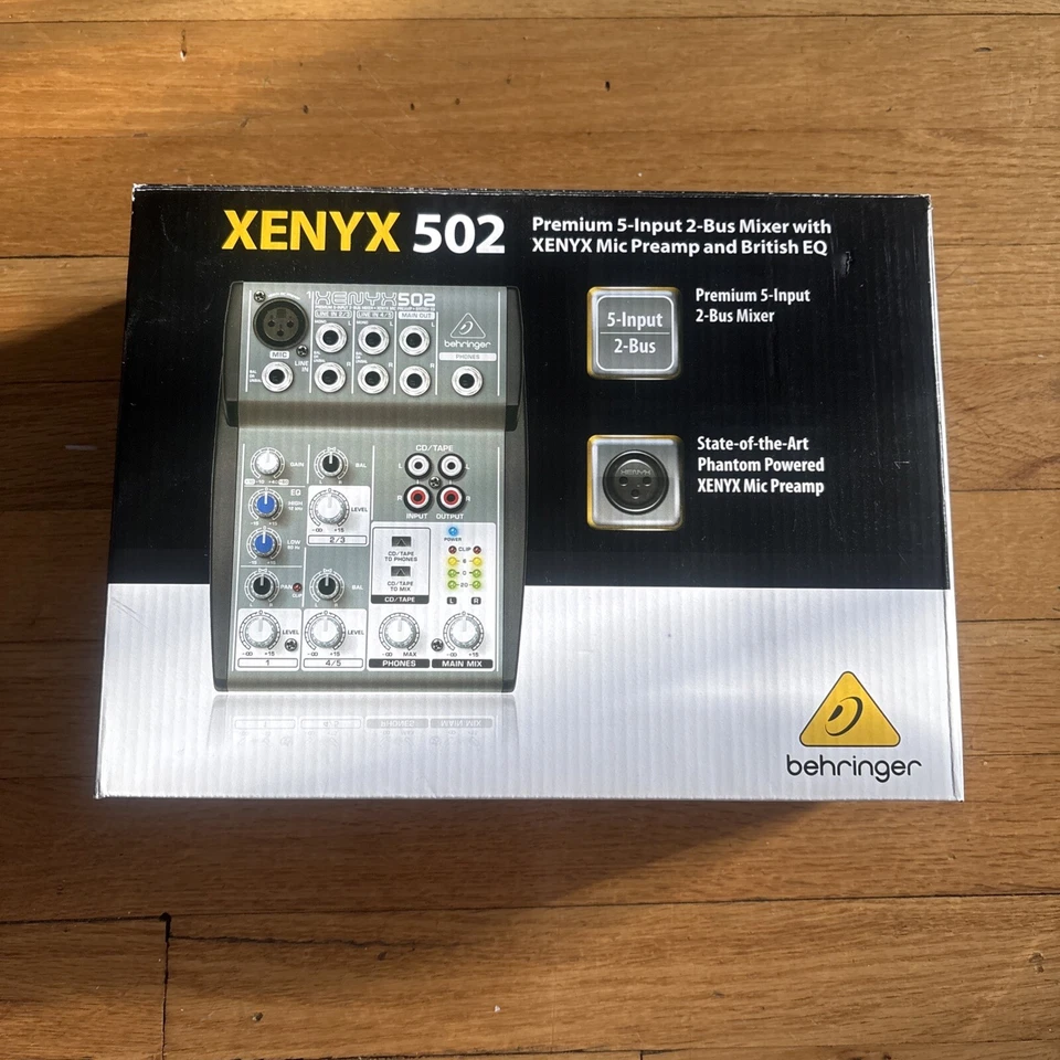 Behringer Xenyx 502 Premium 5-Input 2-Bus Mixer BRAND NEW IN BOX - Image 1 of 4