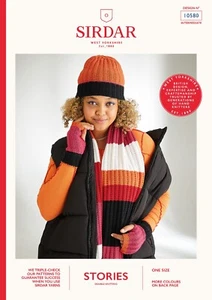 Sirdar Stories DK Knitting Pattern - 10580 Hat, Mittens & Scarf - Picture 1 of 3