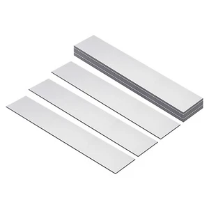10"x2" Blank Name Plates, 12 Pack Custom Engraved Name Plate, Silver, Black - Picture 1 of 6