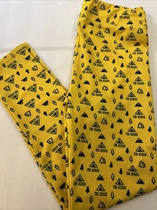 Boy Scouts of America Girls Cub Scout Yellow Mountain Tent Design Leggings Sz 12 - Picture 1 of 2