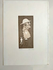 Haendel Bill (West Bendin USA, 1926-2020) Acquatinta cm.32,5x23. Grafica Uno - Picture 1 of 2