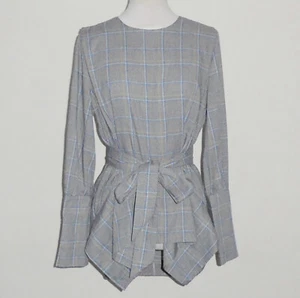 CAMILLA AND MARC CHECKERED PRINT LONG SLEEVED BLOUSE AUS 10 "PARKES SHIRTING" - Picture 1 of 9