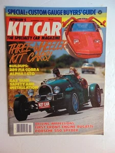 KIT CAR Magazine NOV 1984 Three Wheeler Kit Cars - Foto 1 di 1