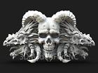3D Model STL File for CNC Router Laser & 3D Printer Dragon Skull