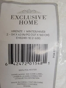 Exclusive Home white curtains (4Panels) 54”x63"  - Picture 1 of 3