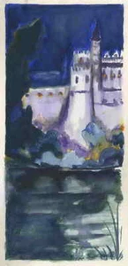 GEHEIMNISVOLLE BURG v. RACK-WILSER - Handsigierte Orig.Tuschezeichnung 1969 - Picture 1 of 1
