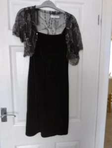 Canda Black Dress with Bolero Shrug - Picture 1 of 2