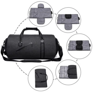 2 in 1 Duffel Garment Bag Hanging Suit Travel Bag with Shoe Compartment - Picture 1 of 5