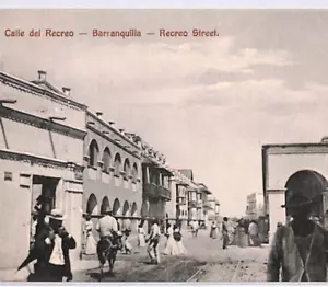 COLOMBIA Postcard *RECREO STREET* Barranquilla 1910 ANIMATED VIEW {samwells}PH95 - Picture 1 of 14