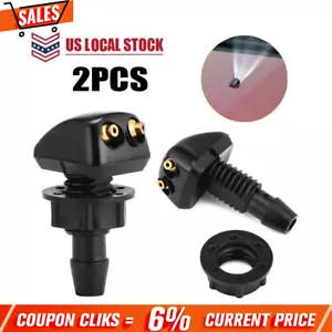 Adjustable Car Windshield Washer Nozzle Wiper Water Spray Sprayer Jets Universal - Foto 1 di 8