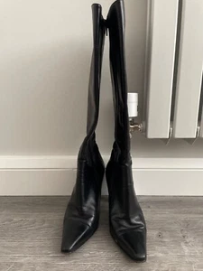 Vibram Damen Leder Kniestiefel Gr. 38 - Bild 1 von 6