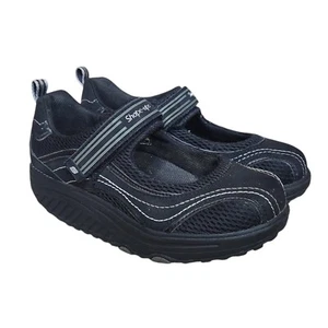Skechers Shape Ups Black Suede Mary Jane Style Walking Shoes Sneakers Size 7 - Picture 1 of 8