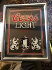 Vintage Coors Light Beer 1987 Mirror Sign