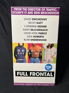 Rare FULL FRONTAL (VHS 2003) FULL SCREENER/DEMO, Julia Roberts, Fast Free Ship! - Imagen 1 de 4