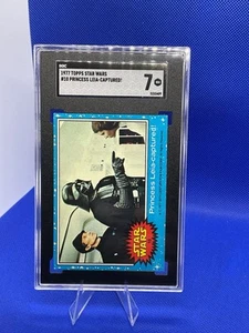 1977 TOPPS STAR WARS CARD #10 PRINCESS LEIA-CAPTURED! PSA 7 DARTH VADER - Picture 1 of 2