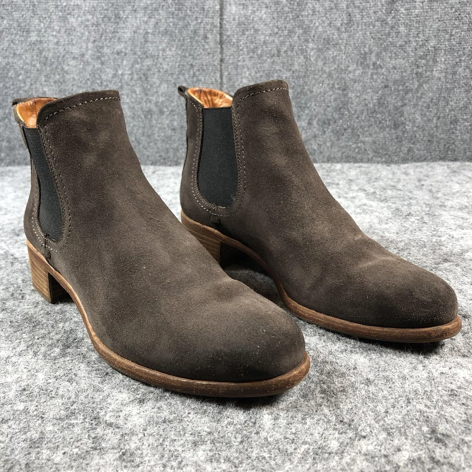 Alberto Fermani Botas Mujer Talla 6.5 EU Marrón Gamuza Chelsea Tobillo Hechas en Italia Foto 1 de 4