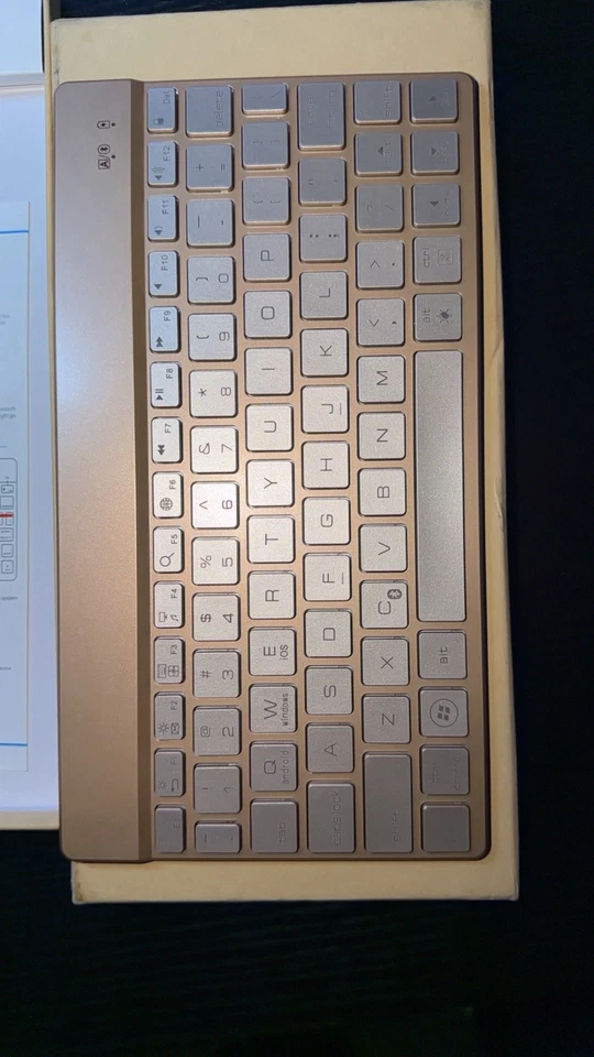 Wireless Bluetooth Keyboard - Backlit Rechargeable Battery Ultra Slim & Portable - Image 1 of 3