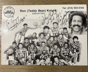 The Harlem Globetrotters Autographed Card Of Team, Ron Knight(Teddy Bear) - Picture 1 of 1