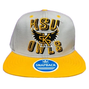 Original Stickers Vintage Adidas KSU Owls Snapback Hat NCAA - Picture 1 of 5