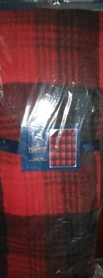 Pendleton Red Plaid Sherpa to Fleece Reversible Throw Blanket 50 x 70" - Image 1 of 2